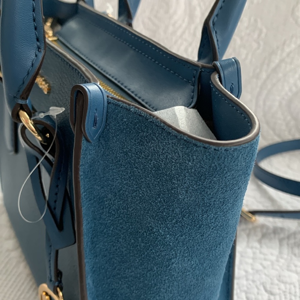 ♥️♥️♥️♥️ Michael Kors Blue leather/suede small bag ♥️♥️♥️♥️ - Picture 9 of 11